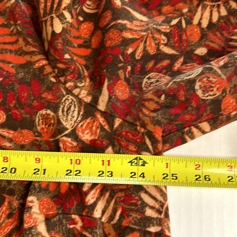 C.J. Banks Shacket Full Zip 3/4 Sleeves Fall/Winter Org/Grn/Yel Size 1X - Picture 9 of 11